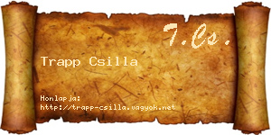 Trapp Csilla névjegykártya
